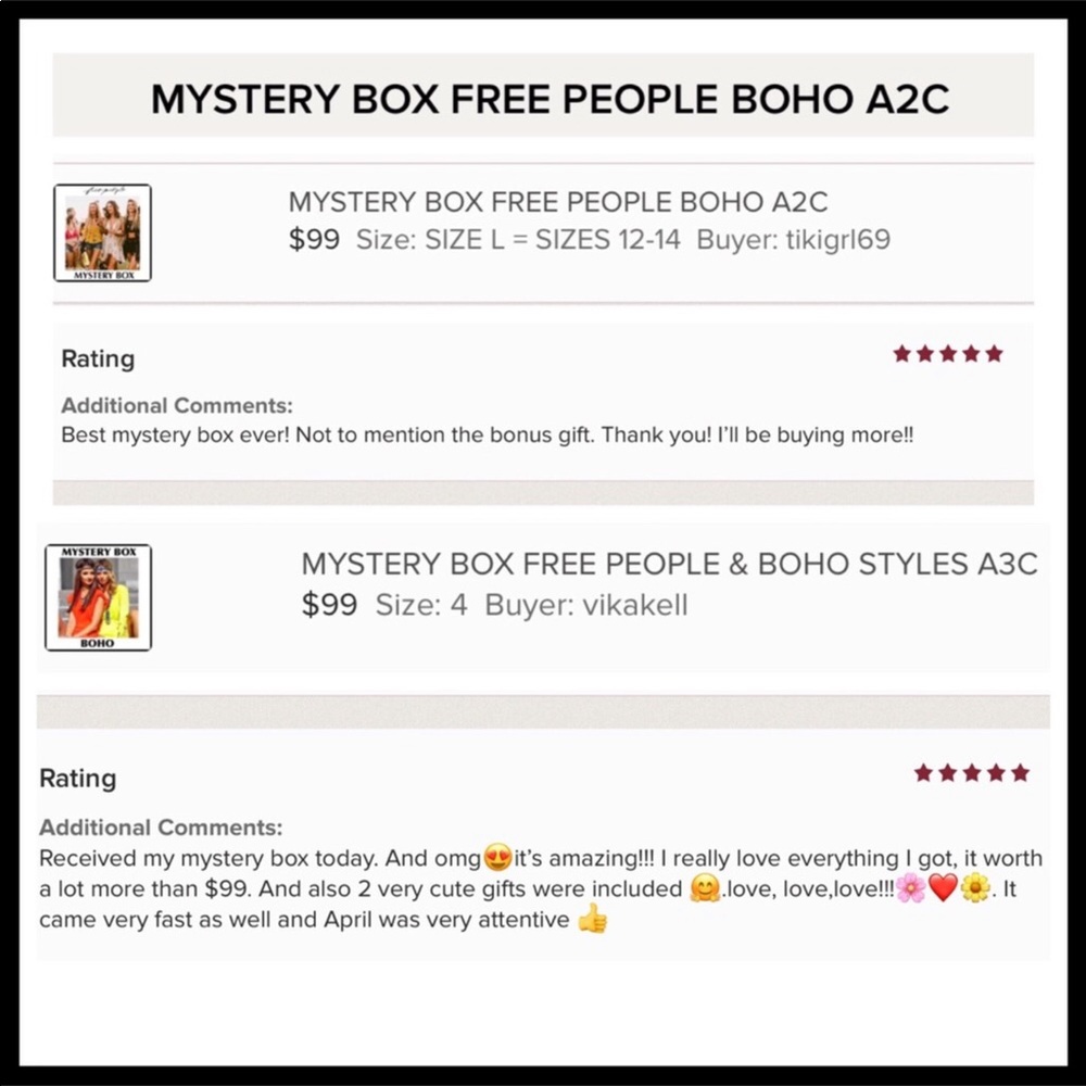 FREE PEOPLE BOHO MYSTERY BOX A2C - Picture 3 of 16